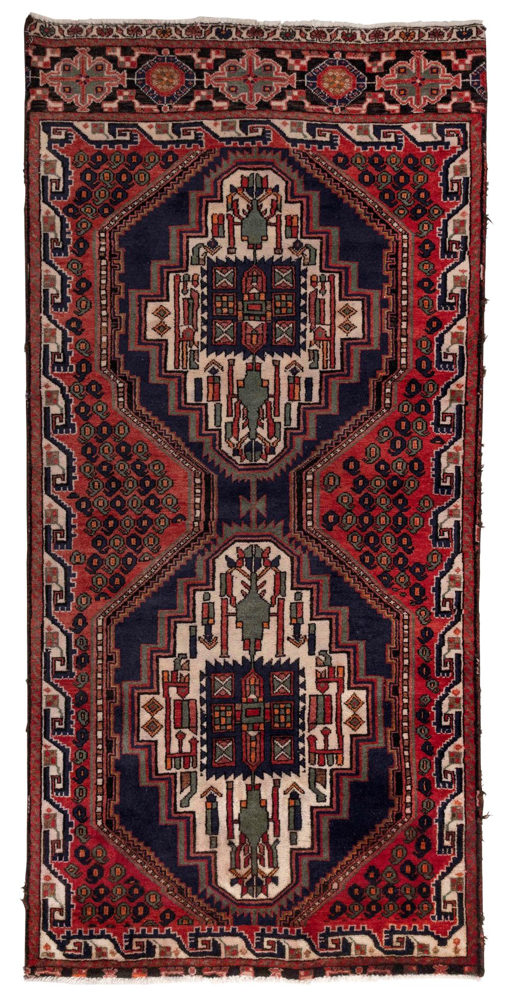 Appraisal: HAMADAN RUG X LATE TH CENTURYHAMADAN RUG ' X '