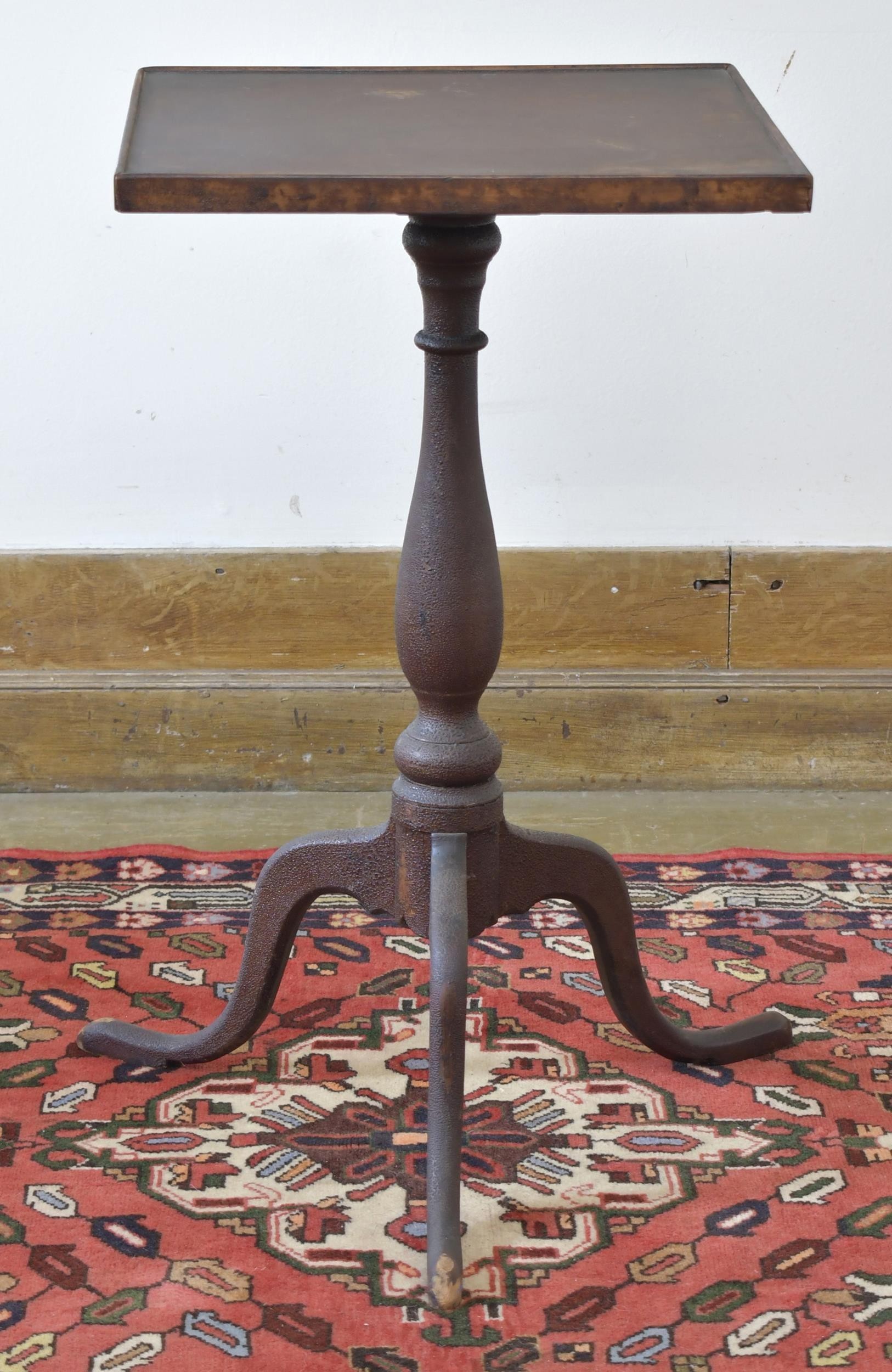 Appraisal: TH C QUEEN ANNE CANDLESTAND ORIGINAL SURFACE An untouched New