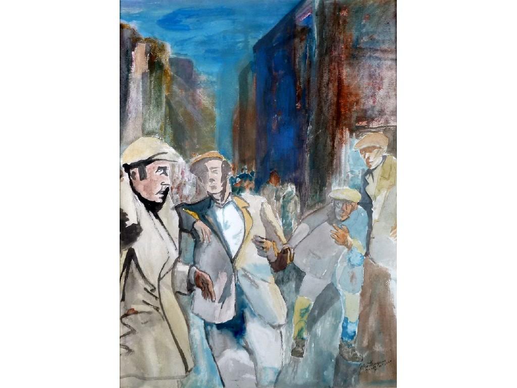 Appraisal: JOHN THOMPSON - WATERCOLOUR DRAWING Groups No 'signed and titled