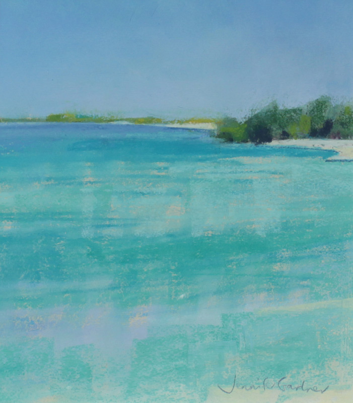 Appraisal: GARDNER Jennifer American th Century Secluded Tropical Beach Pastel Sight