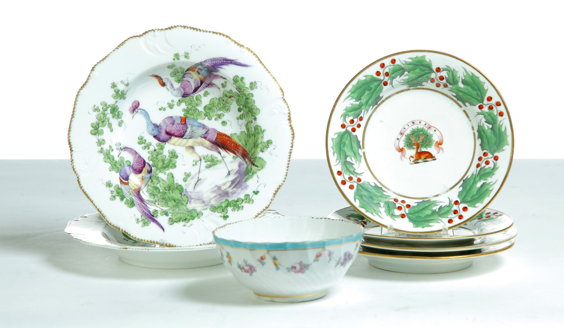 Appraisal: SEVEN PIECES OF ENGLISH CHINA First half- th century Four