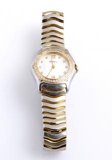 Appraisal: Lady's K Yellow Gold and Stainless Steel Ebel C Lady's