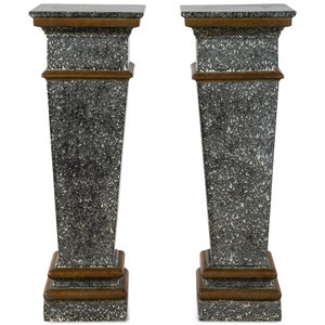 Appraisal: A Pair of Ceramic Pedestals th Century Height x width