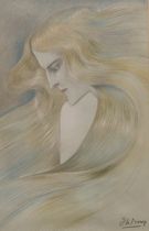 Appraisal: Johannes Theodorus Toorop Dutch - Graphite and color pencil on