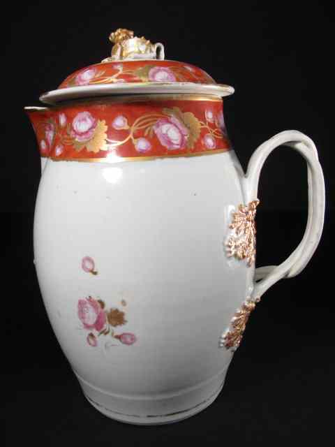 Appraisal: An early th century Chinese export ceramic cider jug Polychrome