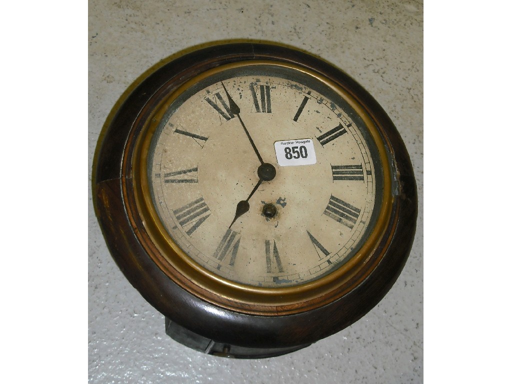 Appraisal: W H single train wall dial within a turned surround