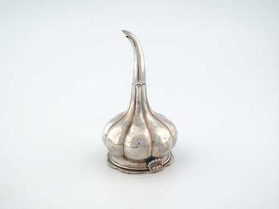 Appraisal: A William IV wine funnel with a lobed bowl and