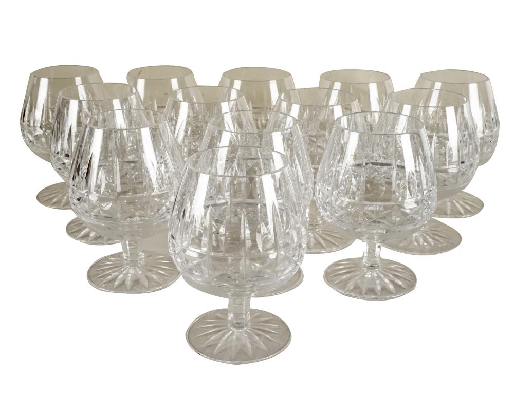 Appraisal: THIRTEEN WATERFORD CRYSTAL BRANDY SNIFTERSsigned inches diameter inches high Condition