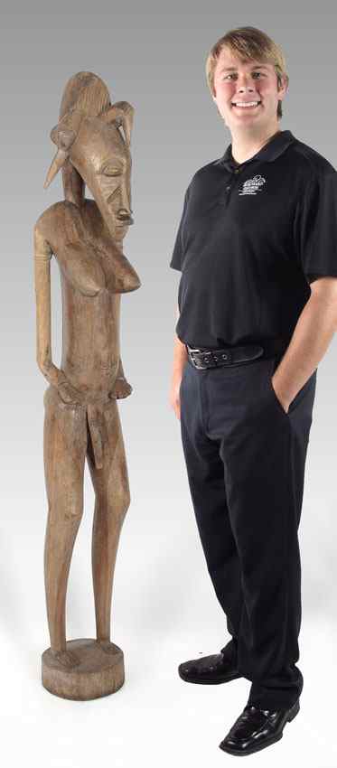 Appraisal: CARVED AFRICAN TALL SENUFO LBS '' x '' x ''