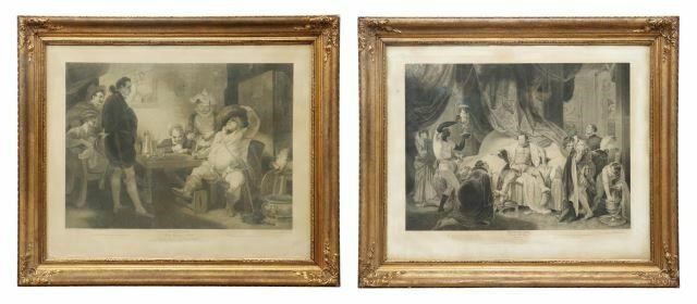 Appraisal: lot of Framed stipple engravings on paper Scenes from Shakespeare