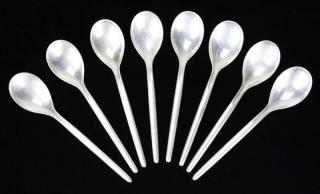 Appraisal: A Michelson Danmark Danish Mid-Century sterling silver demitasse spoons Hallmarked