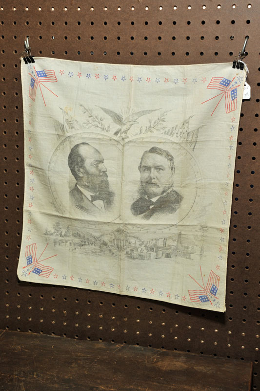 Appraisal: GARFIELD ARTHUR JUGATE CAMPAIGN BANDANA From the election having both