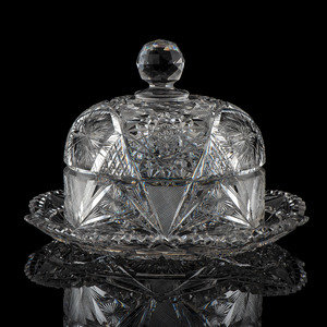 Appraisal: A Brilliant Period Cut Glass Cheese Dome Height x diameter