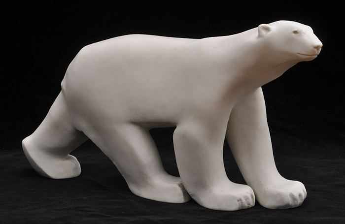 Appraisal: FRANCOIS POMPON - POLAR BEAR Porcelain stamped Sevres x in