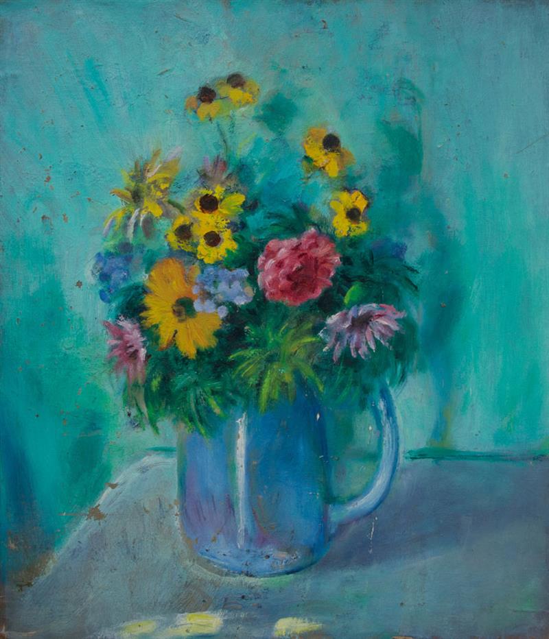 Appraisal: MARTHA WALTER - WILDFLOWERS IN A JUG Oil on canvas