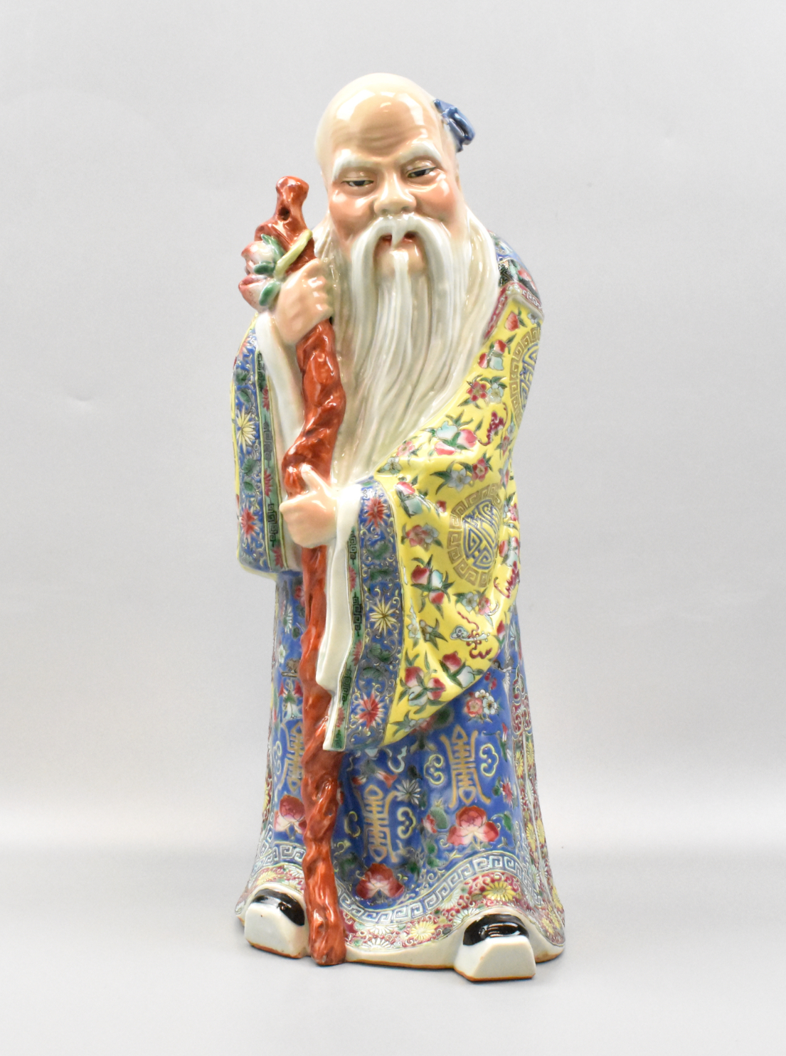 Appraisal: A famille rose figure of the god of Longevity Shou