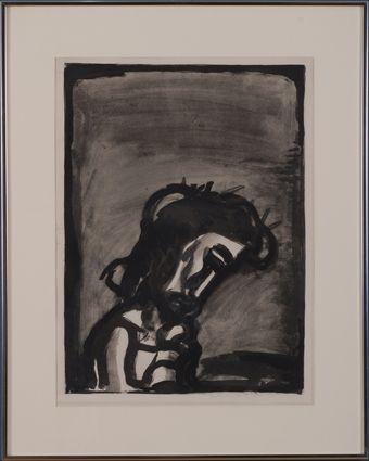 Appraisal: AFTER GEORGES ROUAULT UNTITLED PORTRAIT OF CHRIST Lithograph x in