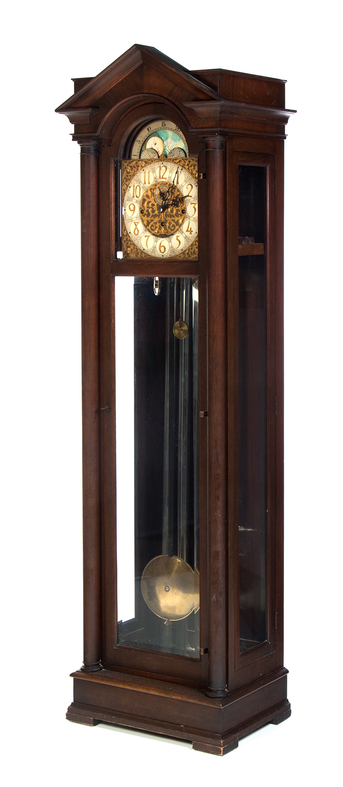 Appraisal: TALL CASE CLOCK WITH TUBULAR CHIMES American nd quarter- th