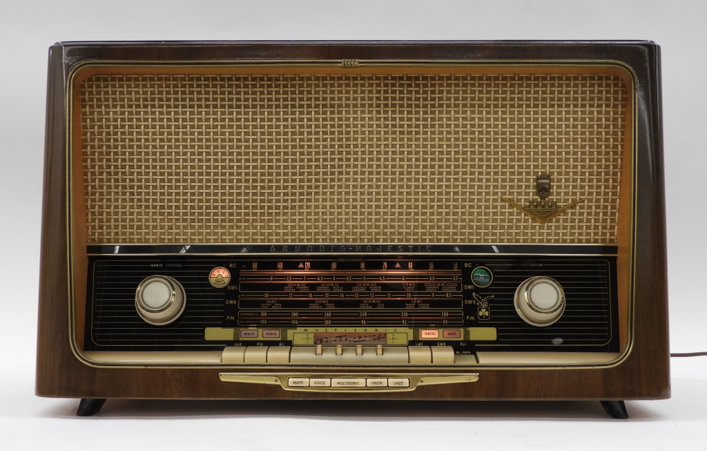 Appraisal: GRUNDIG-MAJESTIC MULTISONIC AM FM DECO RADIO Germany Mid th centuryMultisonic