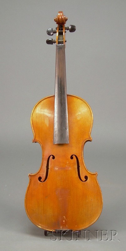 Appraisal: Czech Violin c labeled ANTONIUS STRADIVARIUS length of two-piece back