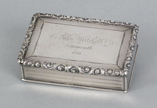 Appraisal: Birmingham silver card case - bearing the touch ES the