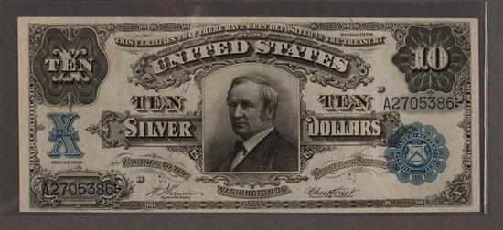 Appraisal: United States Silver Certificate Series of signed Vernon and Treat