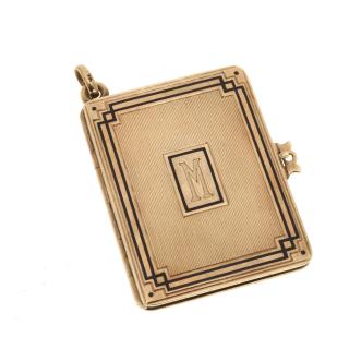 Appraisal: k gold photo album pendant k gold photo album pendant