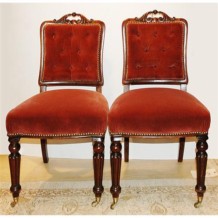 Appraisal: Set of Six William IV Mahogany Dining Chairs Estimate -