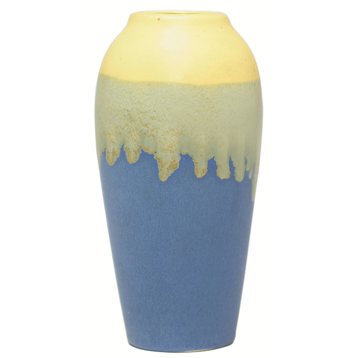 Appraisal: Unusual Camark vase tapered form in a blue matt with