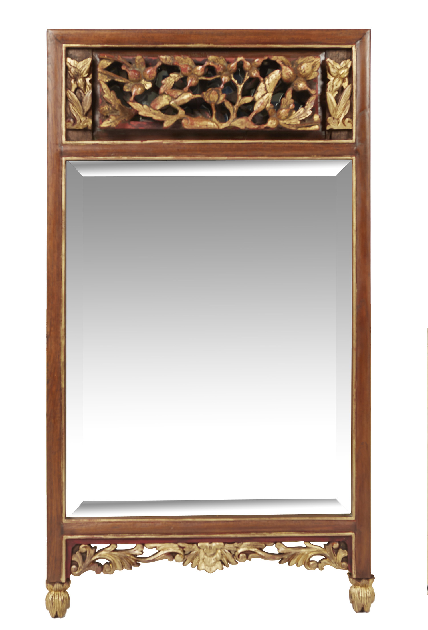 Appraisal: A CHINESE EXPORT STYLE PIER MIRROR TH CENTURY The bevelled