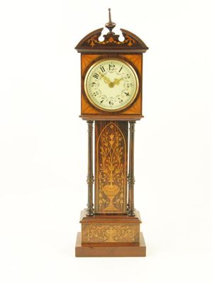 Appraisal: A late Victorian rosewood and marquetry miniature longcase clock with