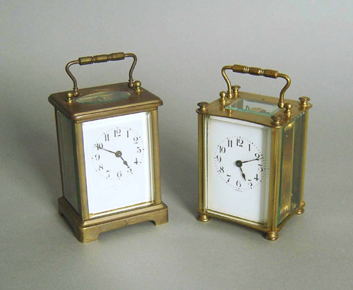 Appraisal: Two French carriage clocks h and h