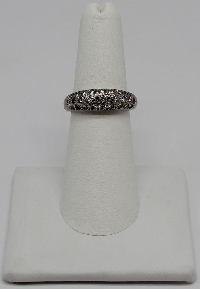 Appraisal: JEWELRY Platinum and Diamond Ring Platinum ring set with diamonds