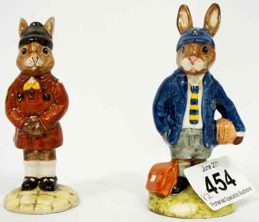 Appraisal: Royal Doulton Bunnykins Figures Schoolboy DB and Brownie DB