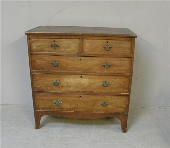 Appraisal: th century mahogany straight front chest two short and three