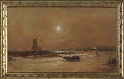 Appraisal: Alexander Charles Stuart American - oil on board coastal scene