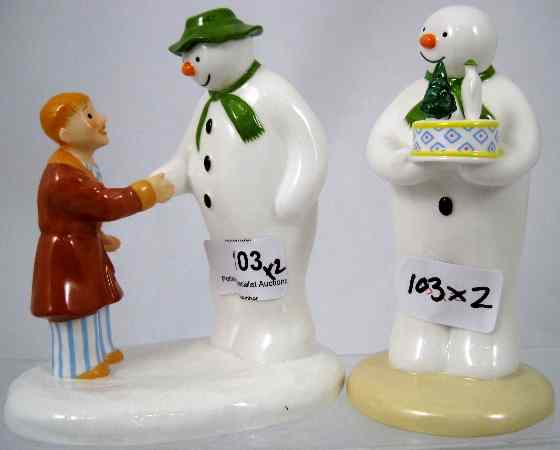 Appraisal: Coalport Snowman figures How do you do Building The Snowman