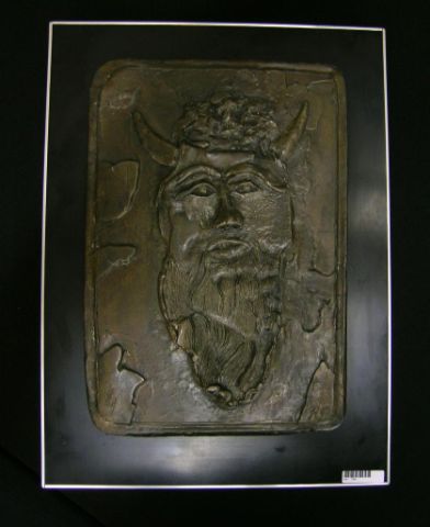 Appraisal: Rudy Pozzati - IN x bronze plaque initialed lower right