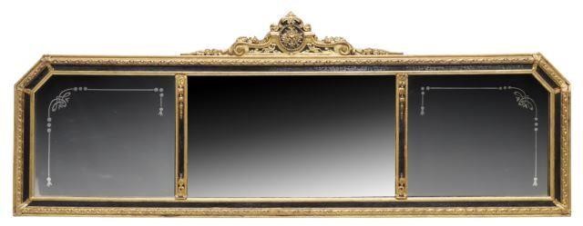 Appraisal: American sectioned giltwood overmantel mirror early th c having floral