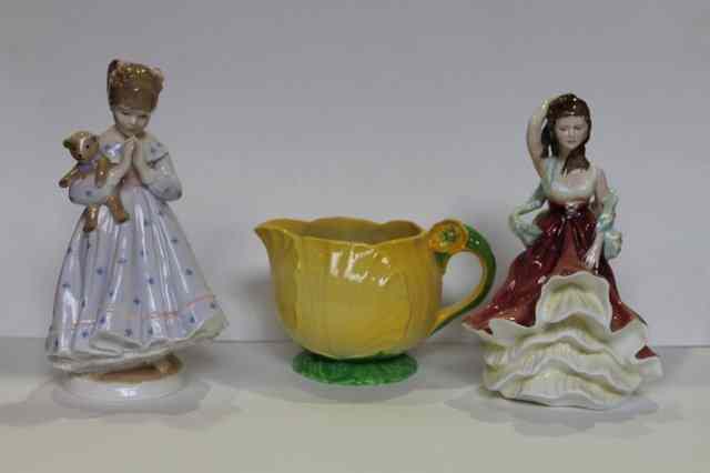 Appraisal: A ROYAL WORCESTER PORCELAIN MODEL 'I Wish' and another pottery