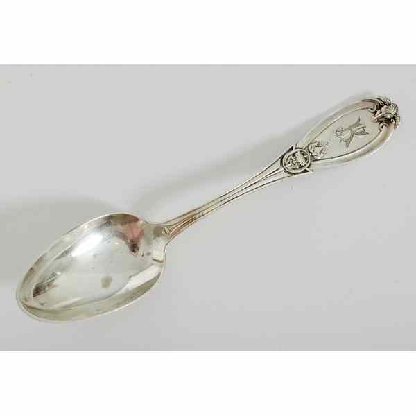 Appraisal: Tiffany Sterling Serving Spoon American a large sterling serving spoon