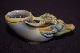 Appraisal: UNUSUAL GLASS WATER BUFFALO LIBATION VESSEL