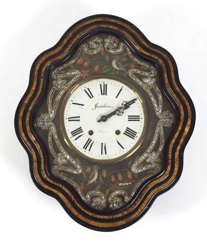 Appraisal: HUMBETH FRENCH MOTHER OF PEARL WALL CLOCK Sometimes referred to