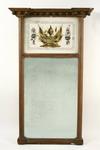 Appraisal: MIRROR - Federal period two panel gilt mirror Top reverse