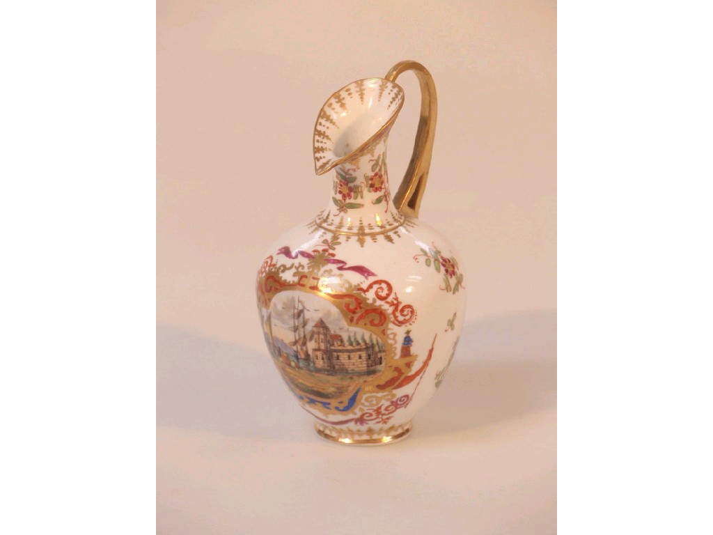 Appraisal: A late thC Dresden porcelain jug Helena Wolfsohn painted with