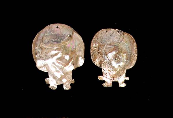 Appraisal: Property of various owners Abalone shell banjo ornaments of characteristic