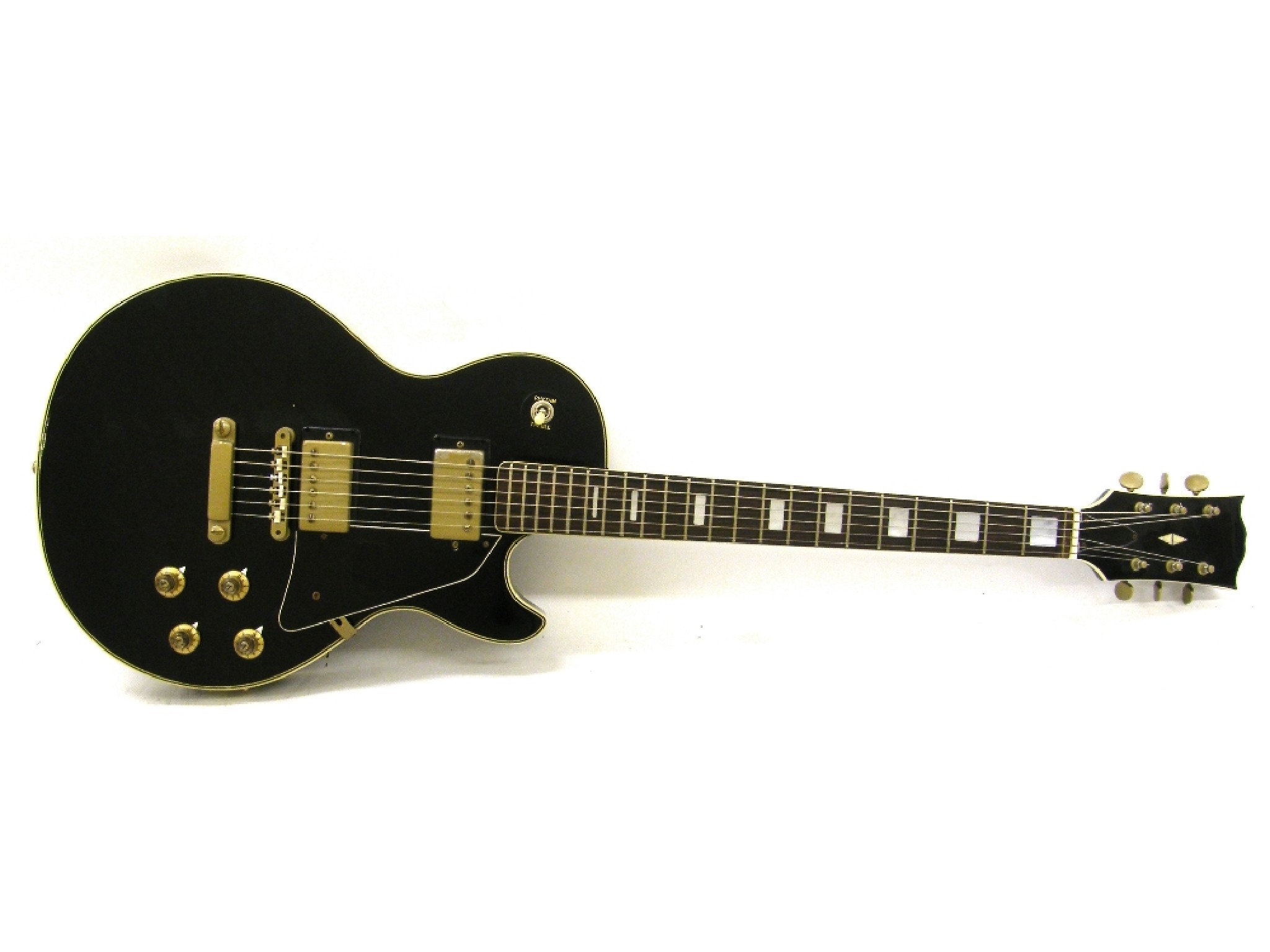 Appraisal: Univox Les Paul style electric guitar black finish with various