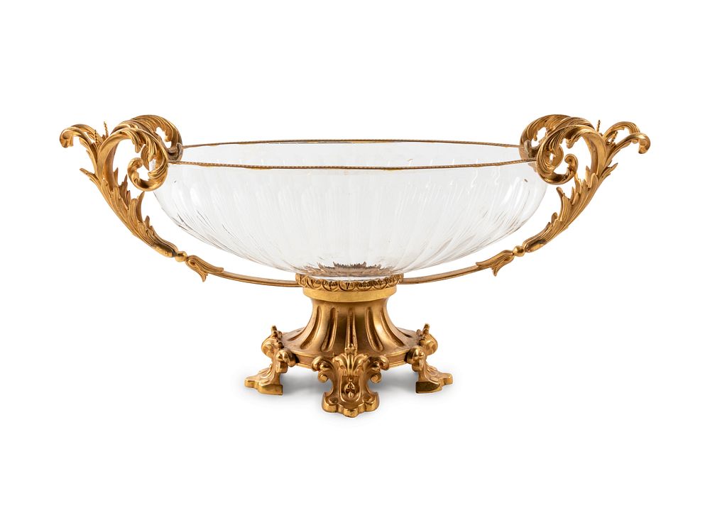 Appraisal: A Louis XVI Style Gilt Bronze Mounted Cut Glass Center