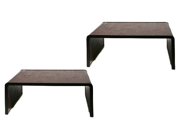 Appraisal: A Faubourg bamboo clad coffee table from McGuire Furniture Co