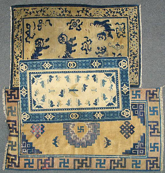 Appraisal: A Chinese rug various sizes along with two others